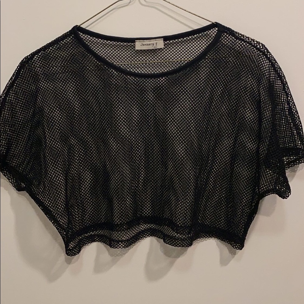 Crop Mesh tee